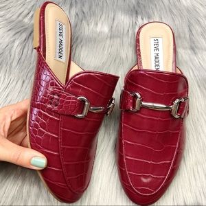 steve madden red mules
